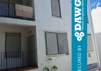 Miami vacant properties are secured by DAWGS steel door and window guards. Realtors, homeowners, and investors trust DAWGS to protect their assets.