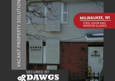 Milwaukee vacant properties are secured by DAWGS steel door and window guards. Realtors, homeowners, and investors trust DAWGS to protect their assets.